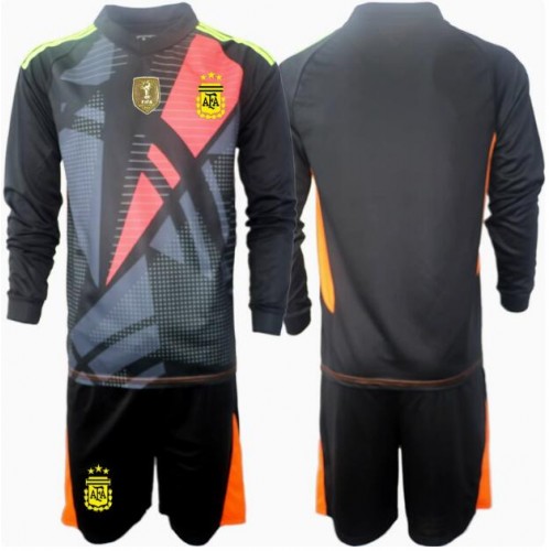 Fotbalové Dres Argentina Brankářské Dětské Domácí Copa America 2024 Dlouhý Rukáv (+ trenýrky)